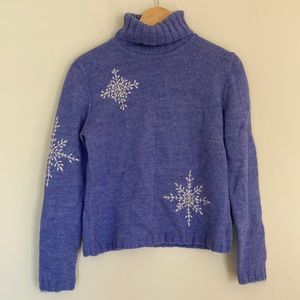 Ann Taylor wool sweater snowflake